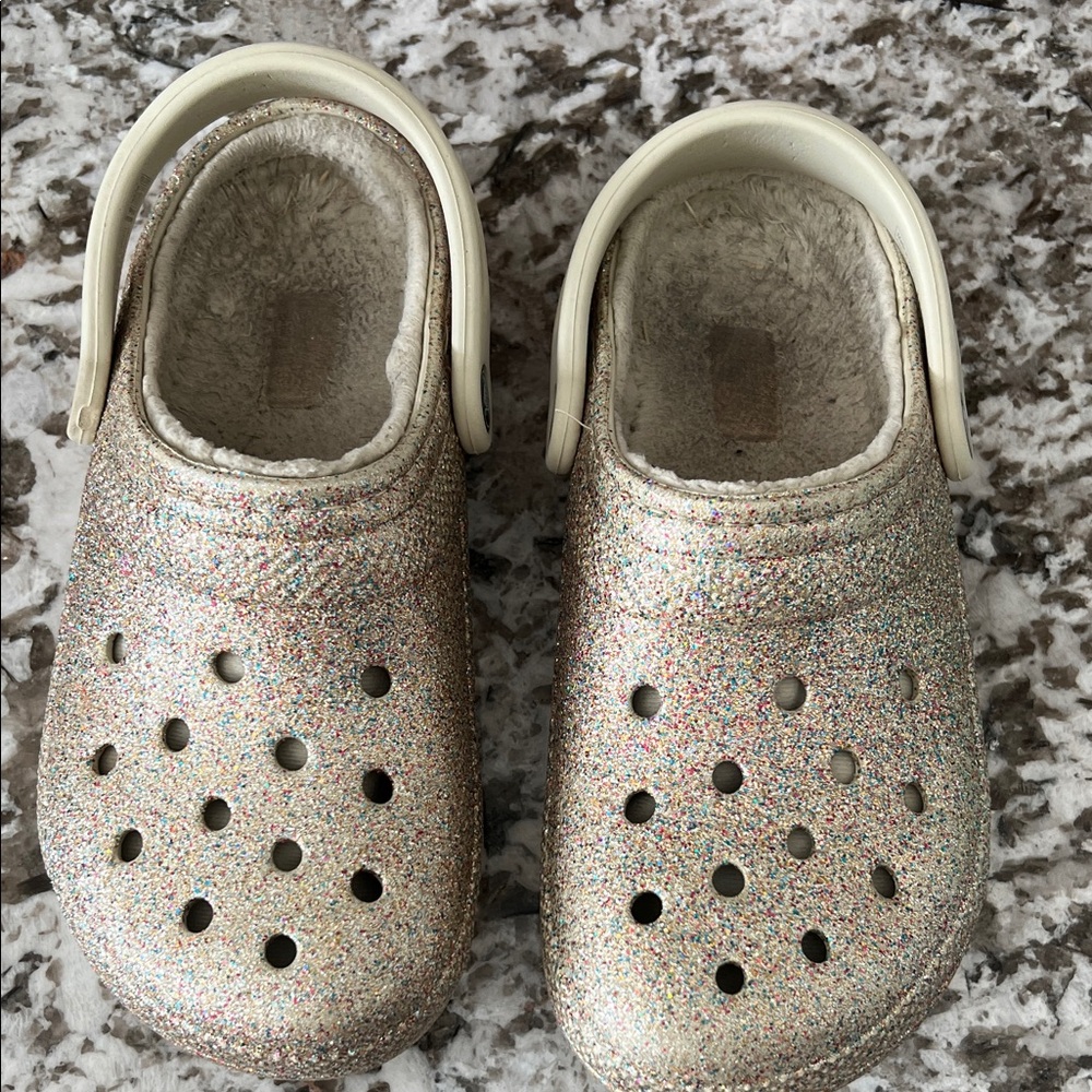 CROCS Glittery Kids Slippers